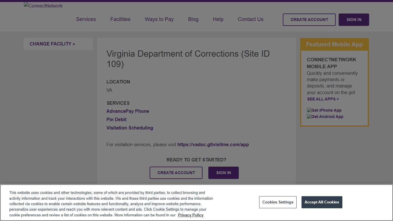 Virginia Department of Corrections | ConnectNetwork